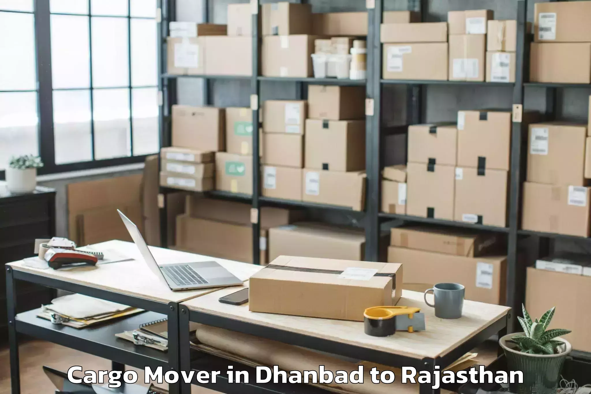 Top Dhanbad to Singhania University Jhunjhunu Cargo Mover Available